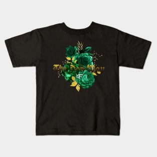 Don Way green flowers Kids T-Shirt